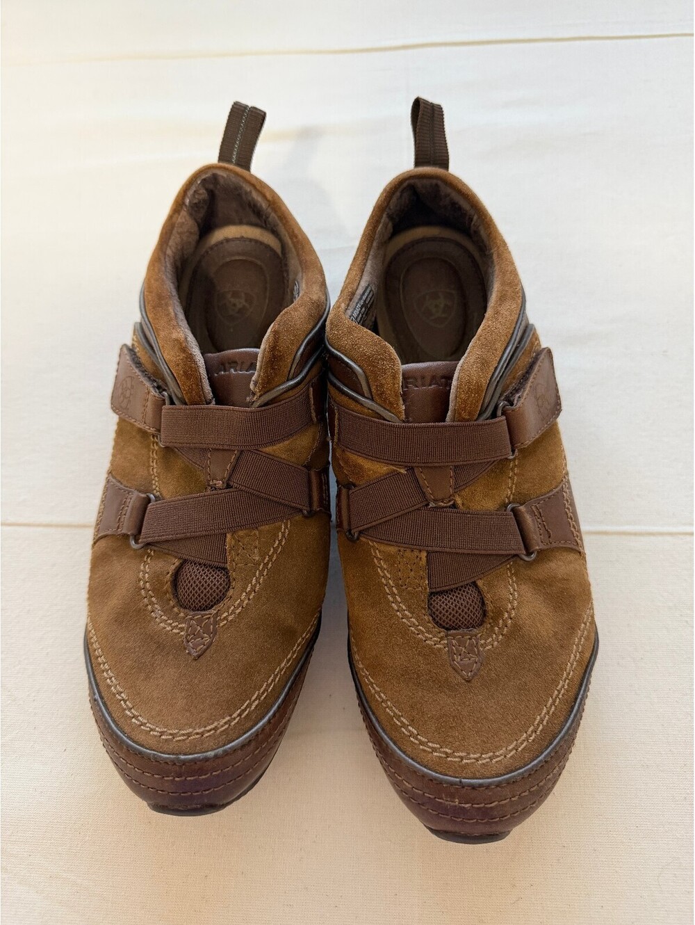Ariat Brown Leather & Suede Casual Shoes Size 8.5B